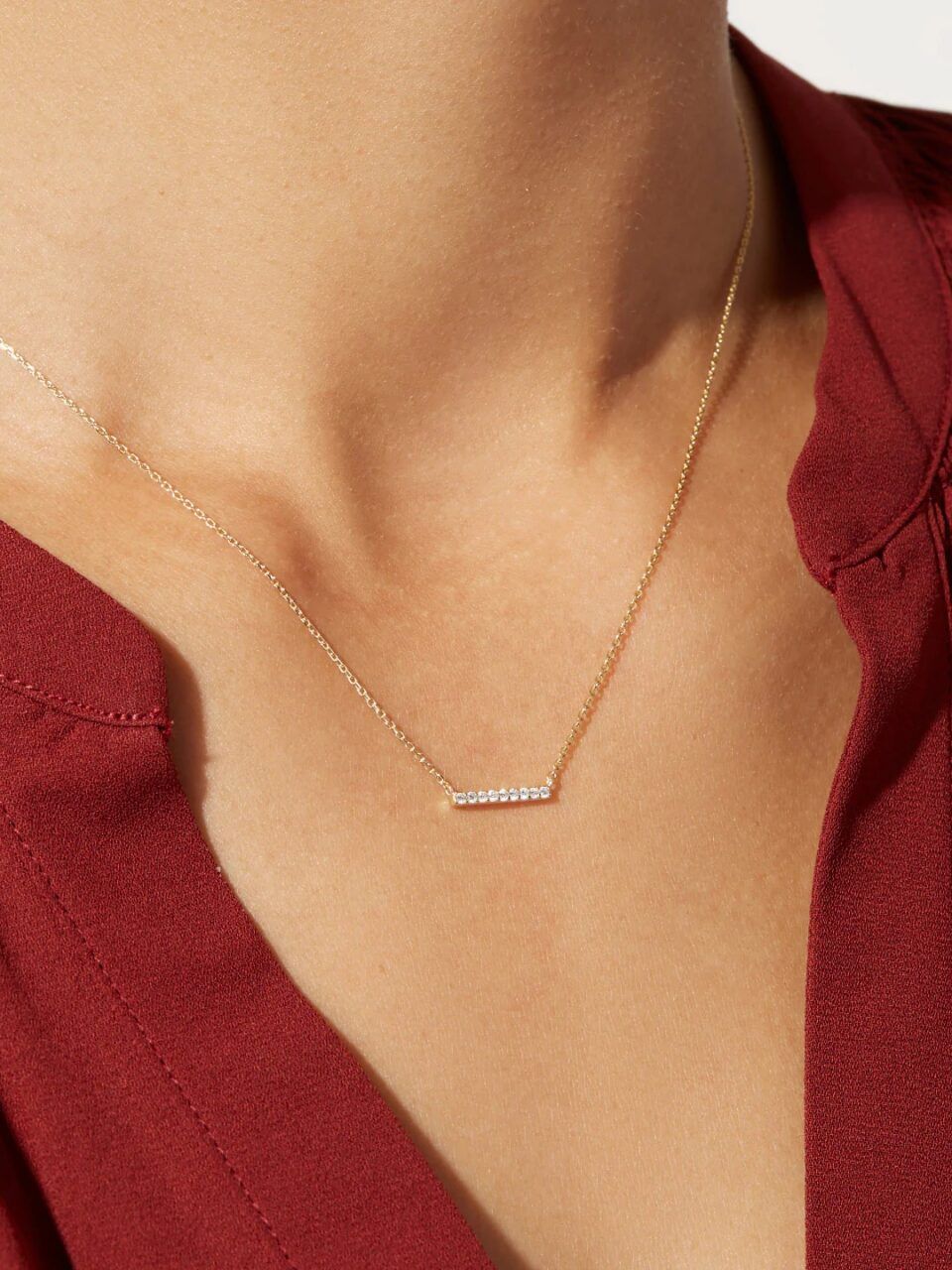 3 Ana Luisa Jewelry Necklaces Pendants Bar Necklace Ines Silver