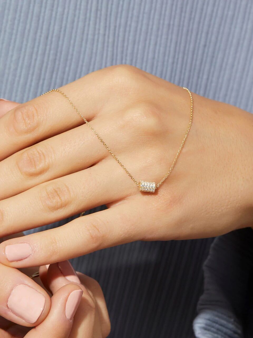 3 Ana Luisa Jewelry Necklaces Pendants Pave Bead Necklace Madeline Silver.jpg