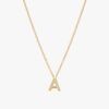 Ana Luisa Jewelry Necklaces Pendants Gold Initial Necklace Letter A Silver 1 1