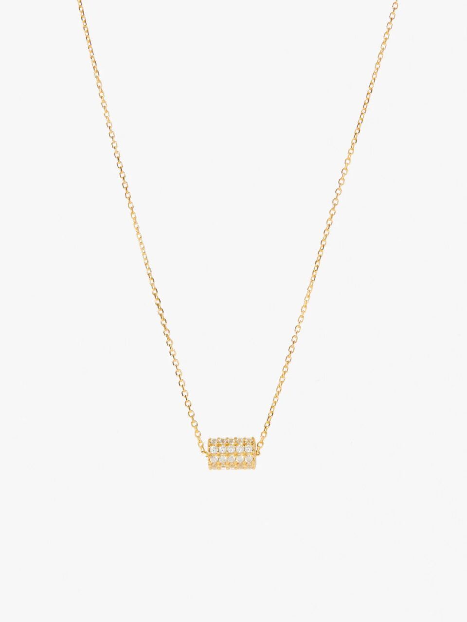 Ana Luisa Jewelry Necklaces Pendants Pave Bead Necklace Madeline Silver 1